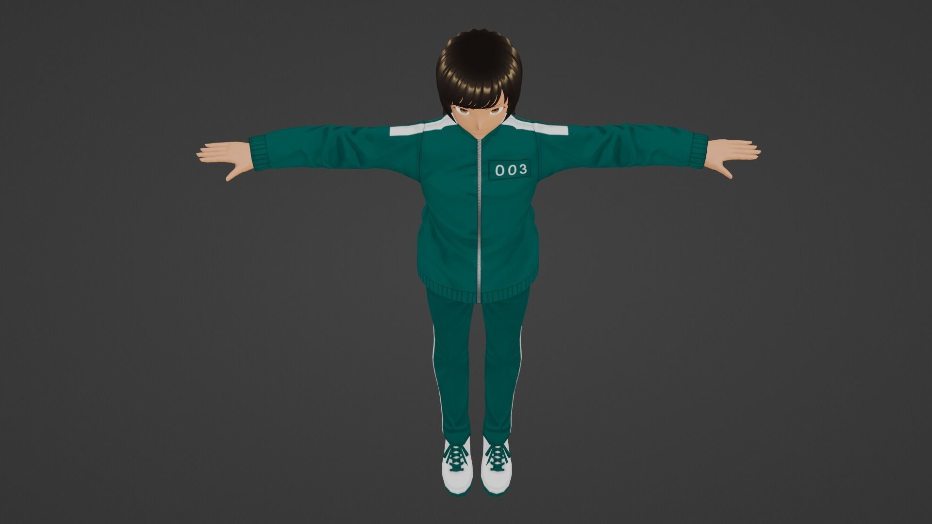Squid Game - Player Low-poly 3D model_3
