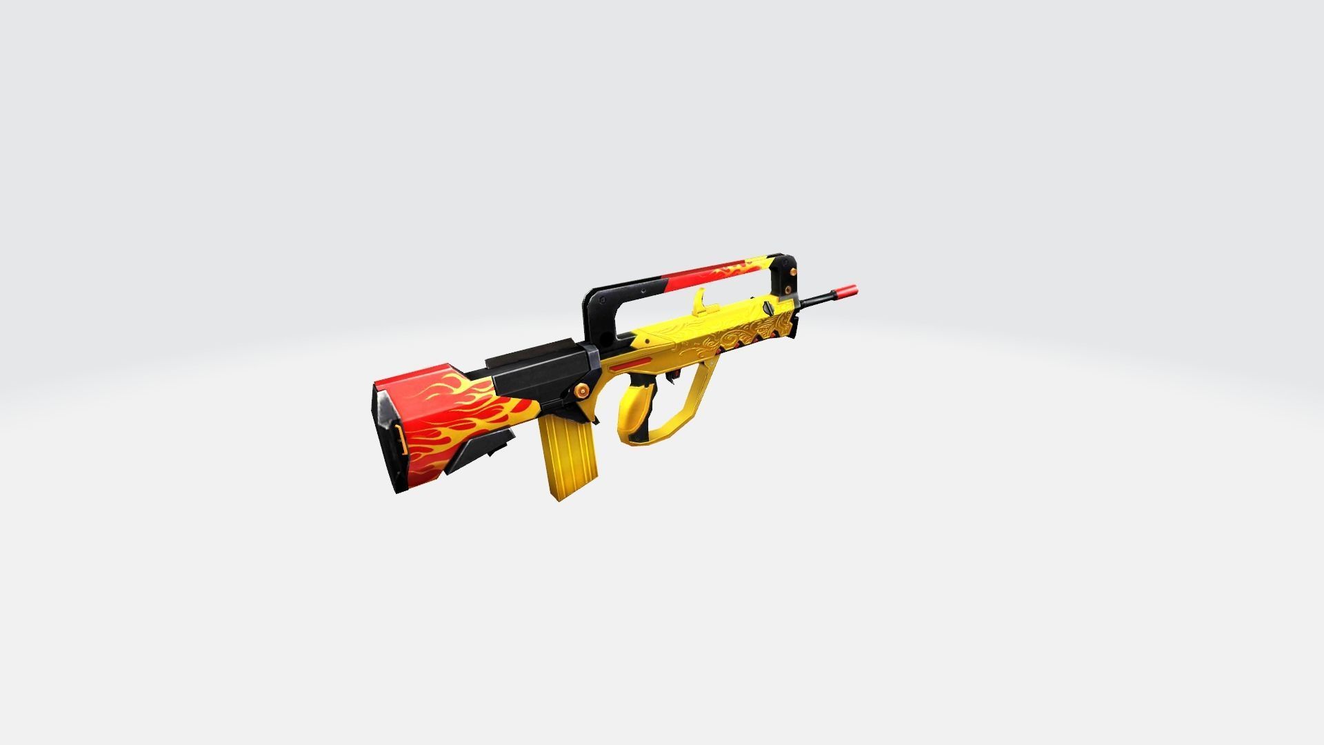 FAMAS Rifle Game Weapon 23x 3D model_27