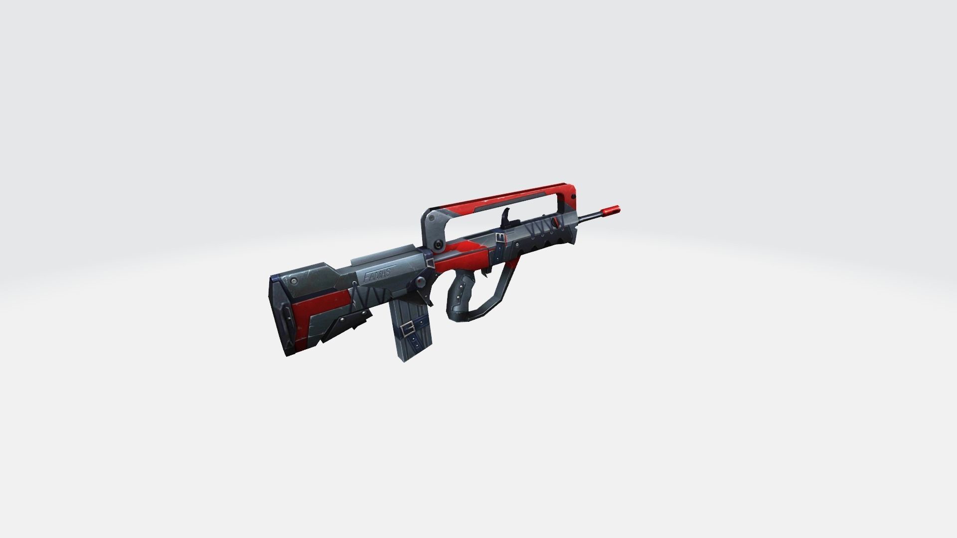 FAMAS Rifle Game Weapon 23x 3D model_26