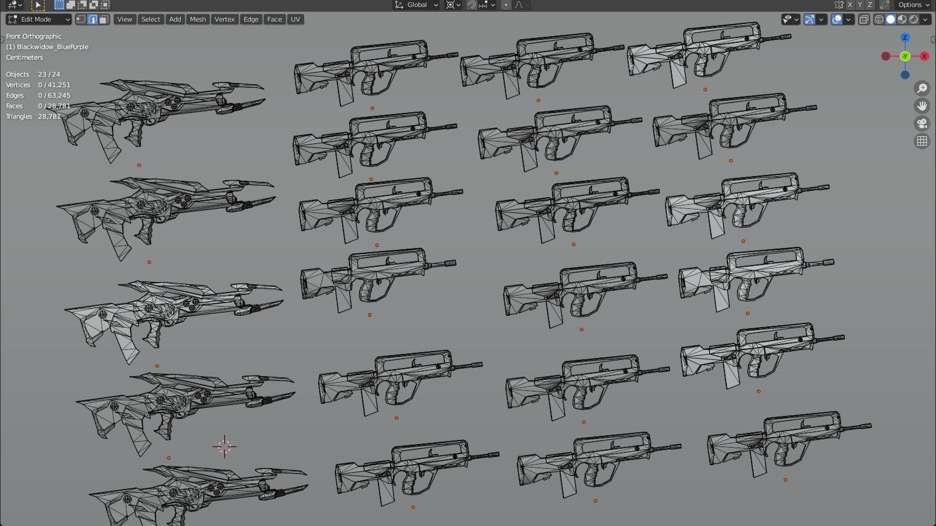 FAMAS Rifle Game Weapon 23x 3D model_5