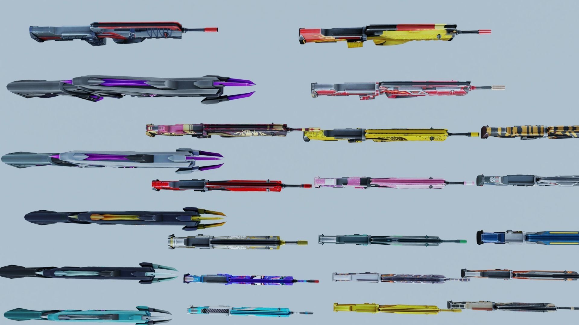 FAMAS Rifle Game Weapon 23x 3D model_3