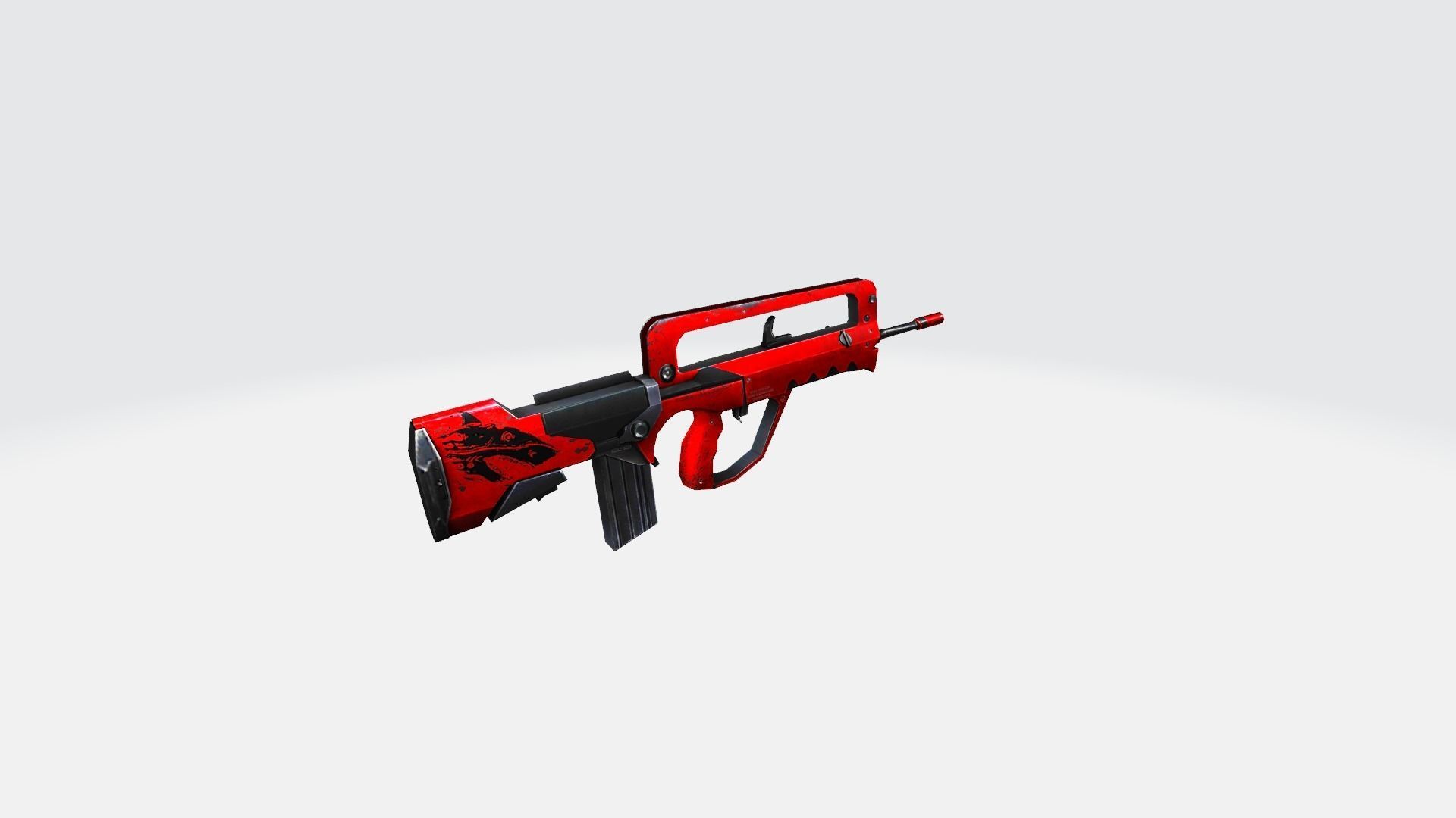 FAMAS Rifle Game Weapon 23x 3D model_19