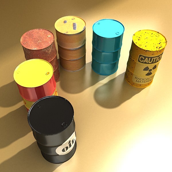 Metal Drums 3D model_2