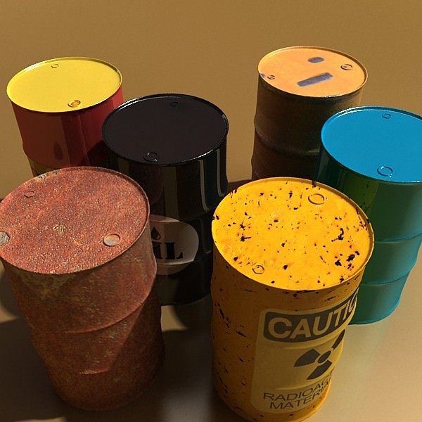 Metal Drums 3D model_6