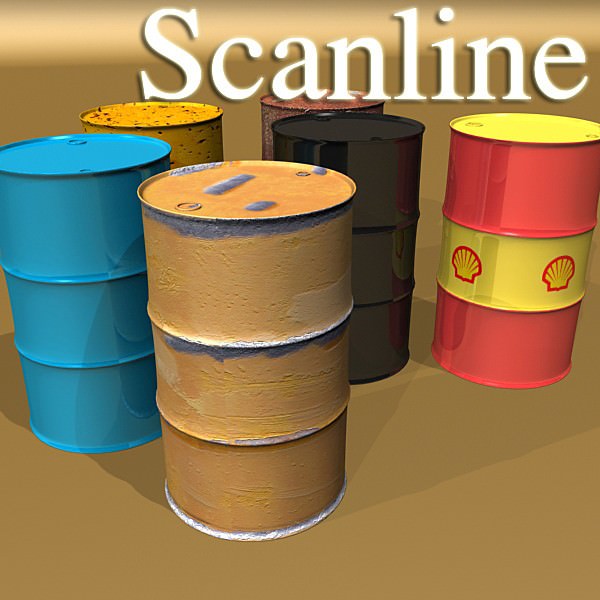 Metal Drums 3D model_10