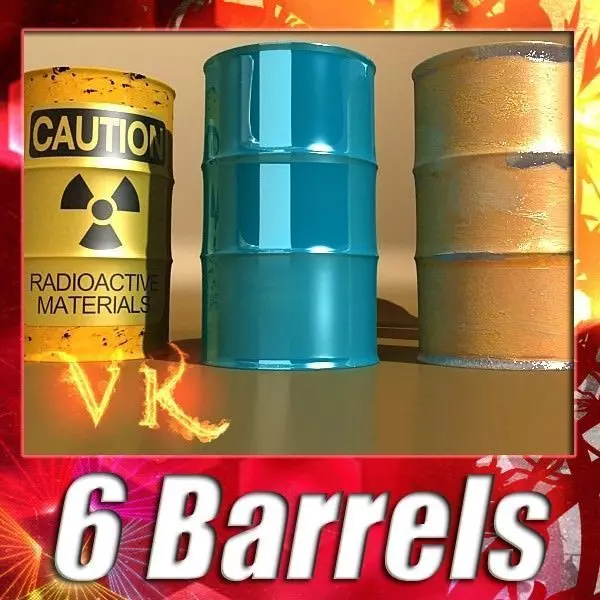 Metal Drums 3D model_0