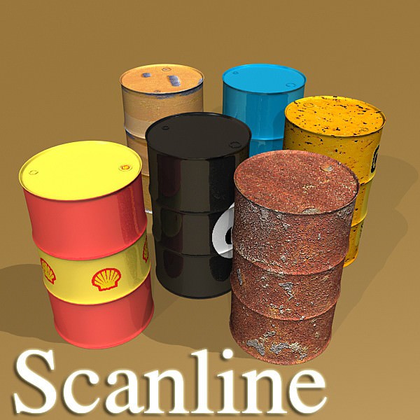 Metal Drums 3D model_8