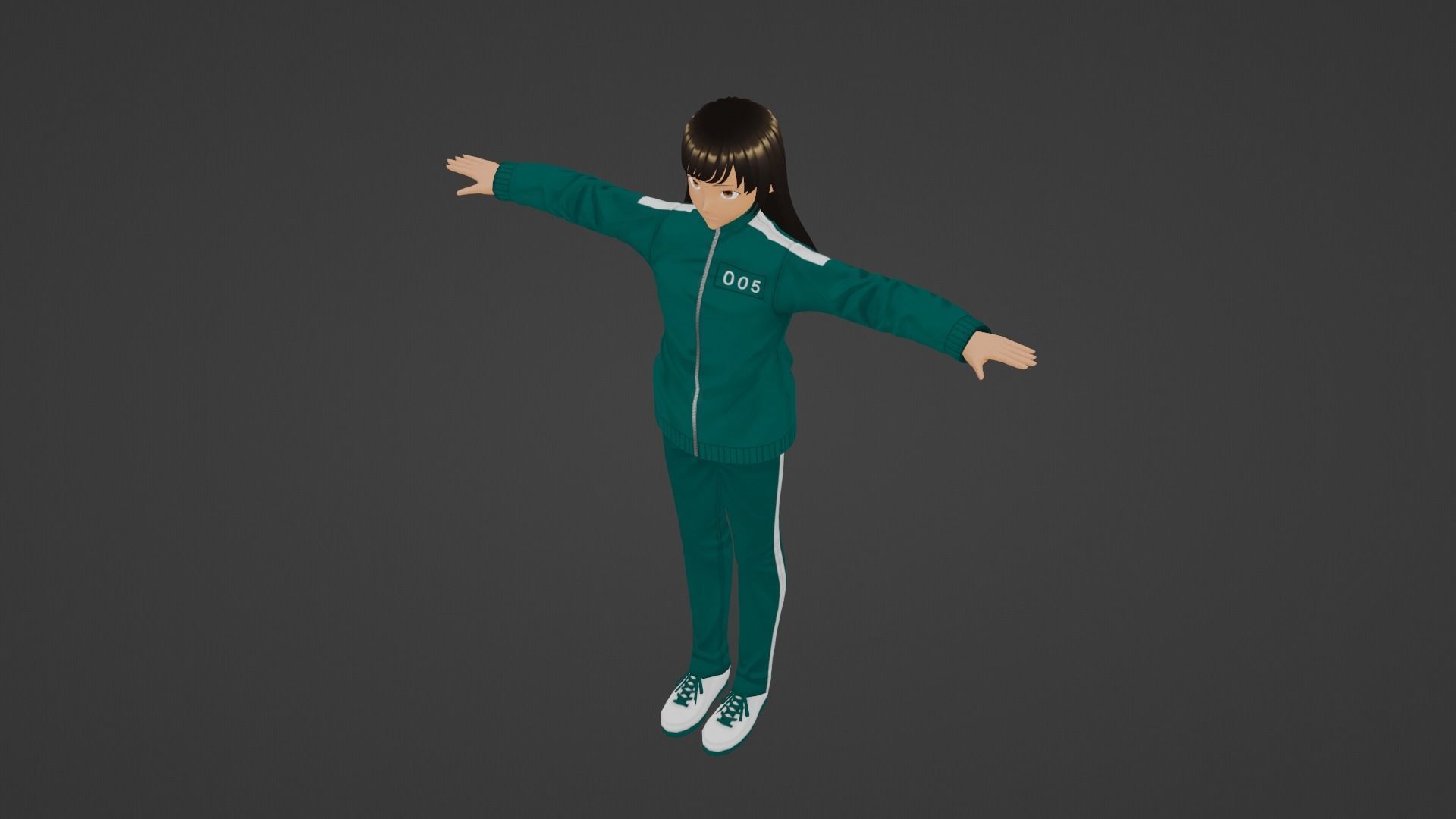 Squid Game - Player Low-poly 3D model_3