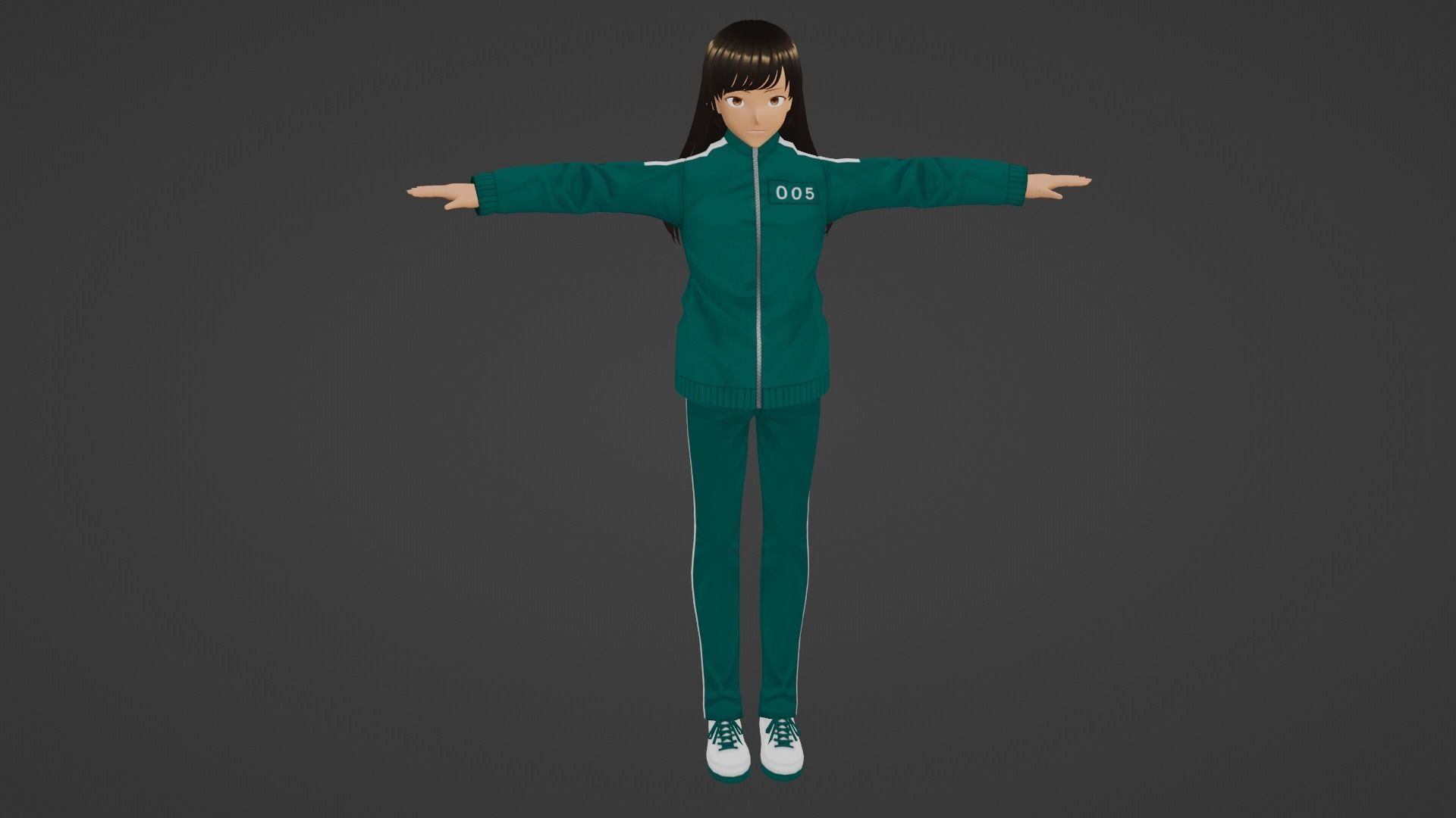 Squid Game - Player Low-poly 3D model_1