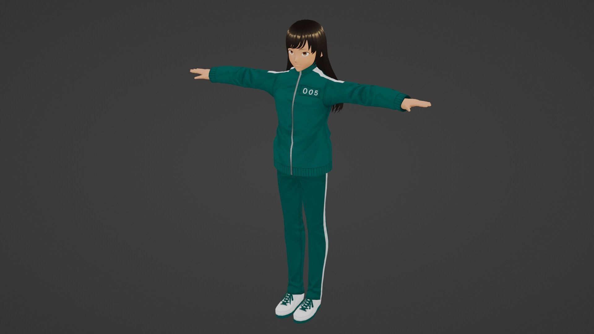 Squid Game - Player Low-poly 3D model_2