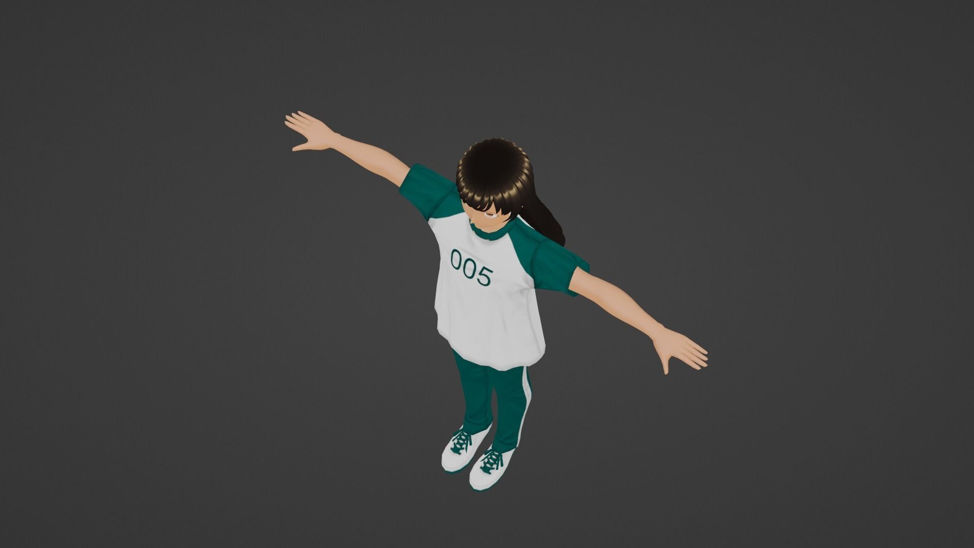 Squid Game - Player Low-poly 3D model_3