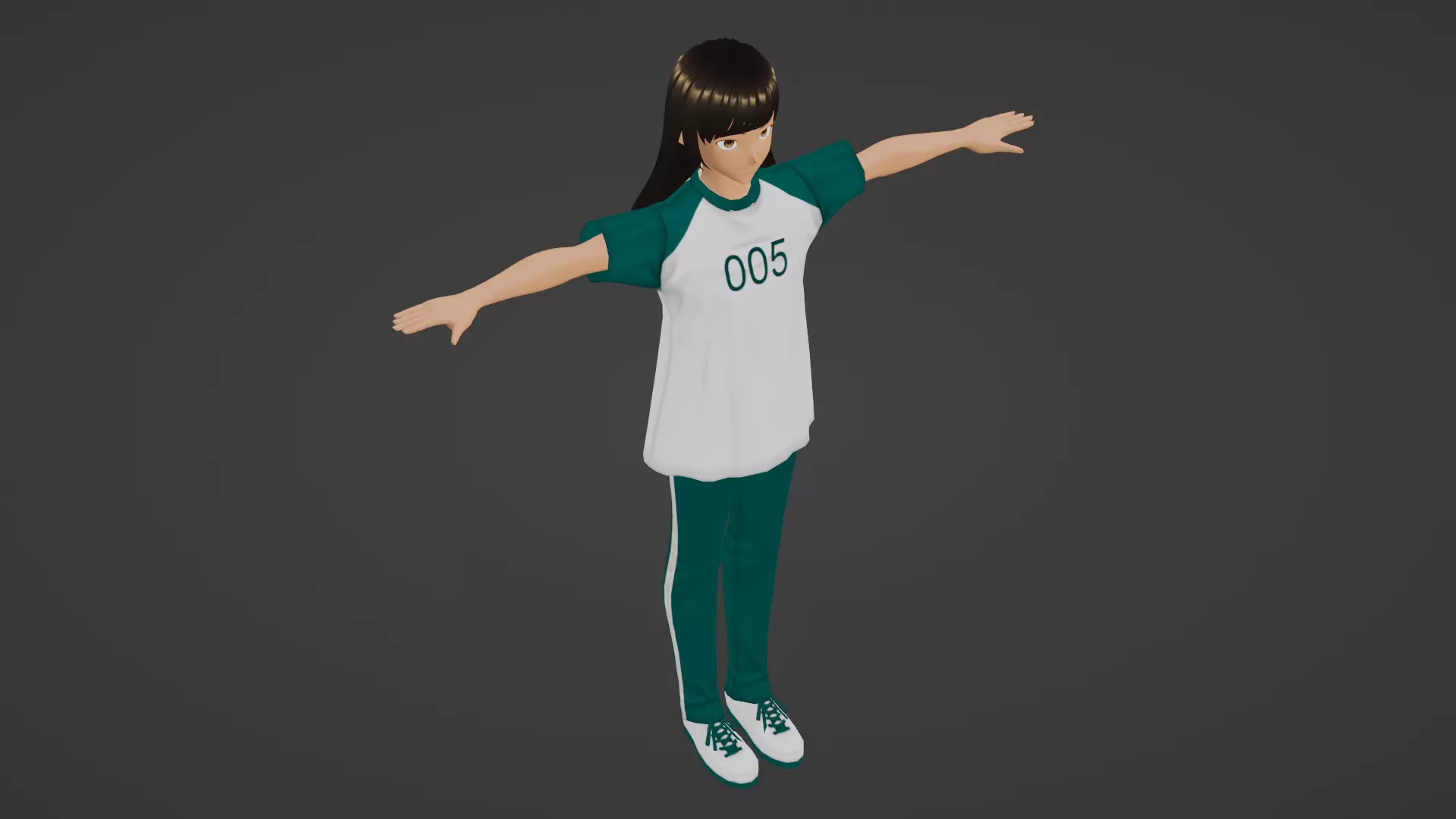 Squid Game - Player Low-poly 3D model_0