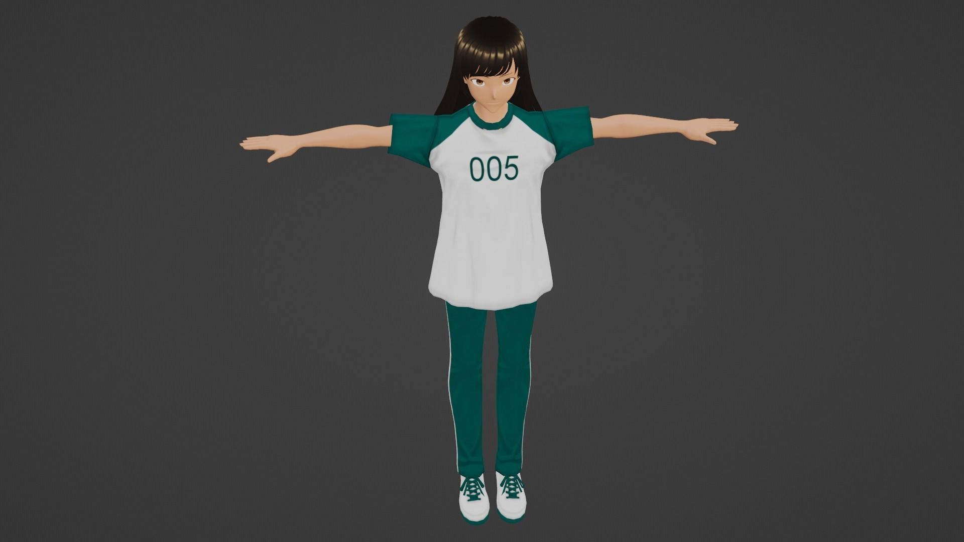 Squid Game - Player Low-poly 3D model_1