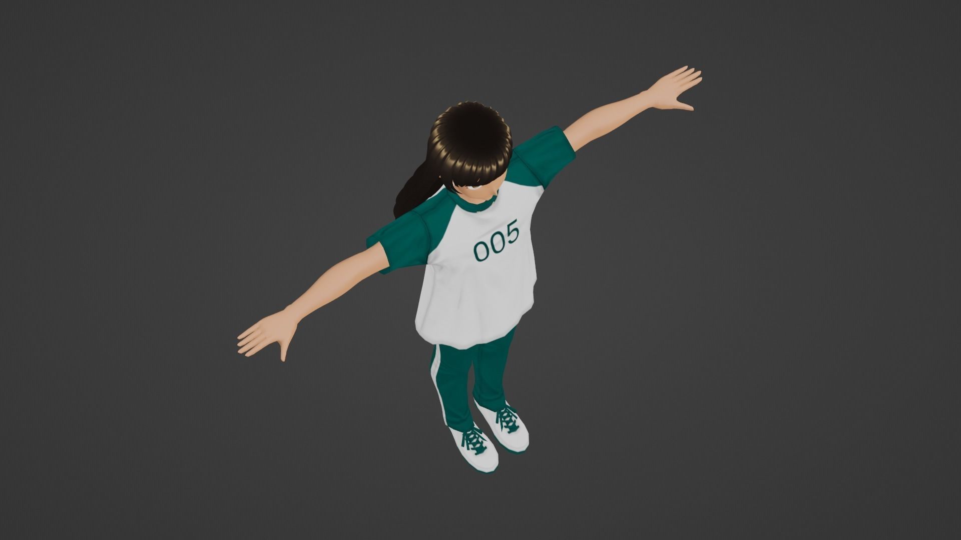 Squid Game - Player Low-poly 3D model_5