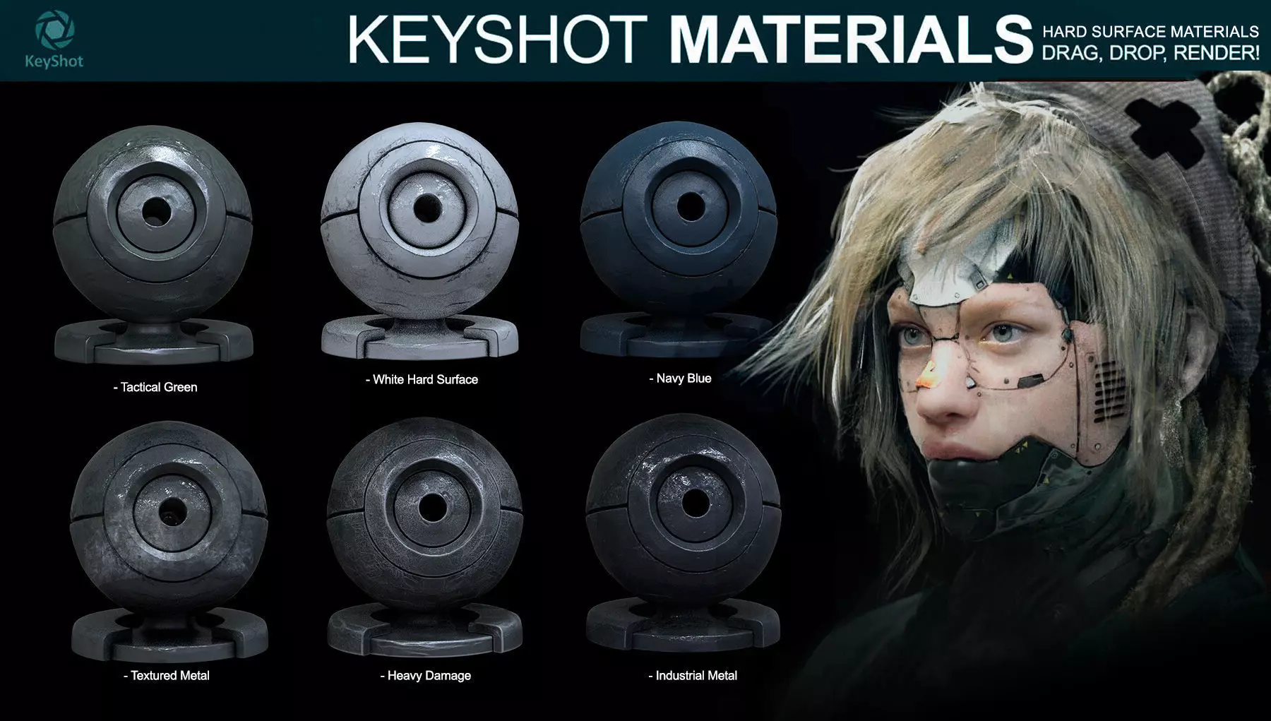 Hard Surface Materials for Keyshot Texture_0