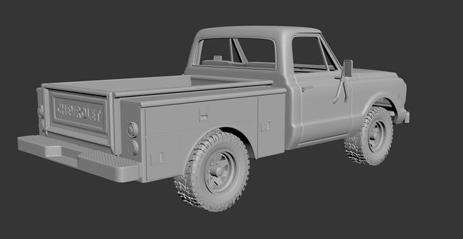 CHEVROLET K20 UTILITY BED 3D print model 5