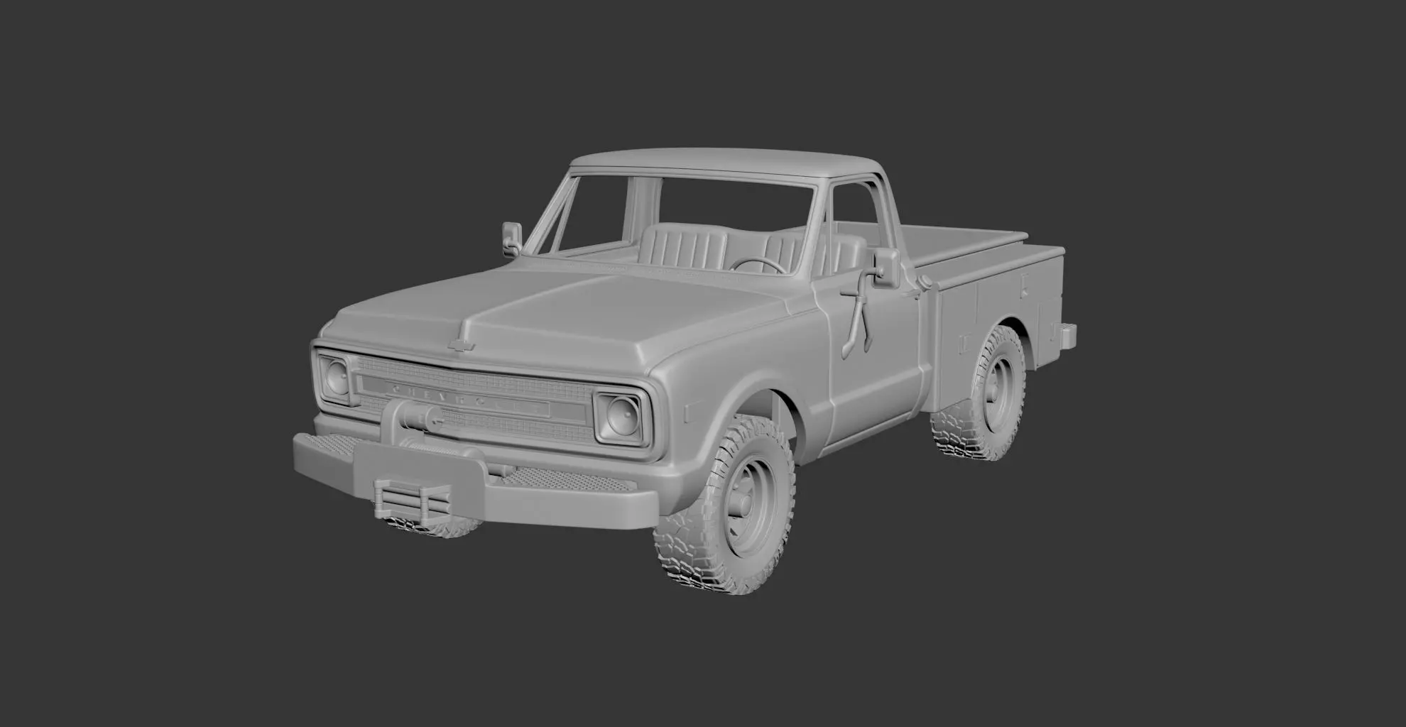 CHEVROLET K20 UTILITY BED 3D print model_0
