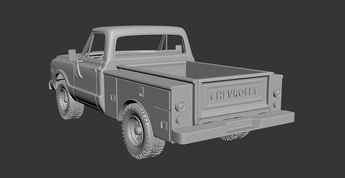 CHEVROLET K20 UTILITY BED 3D print model 3