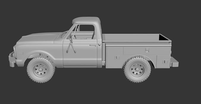 CHEVROLET K20 UTILITY BED 3D print model 2