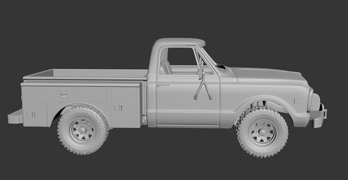 CHEVROLET K20 UTILITY BED 3D print model 6