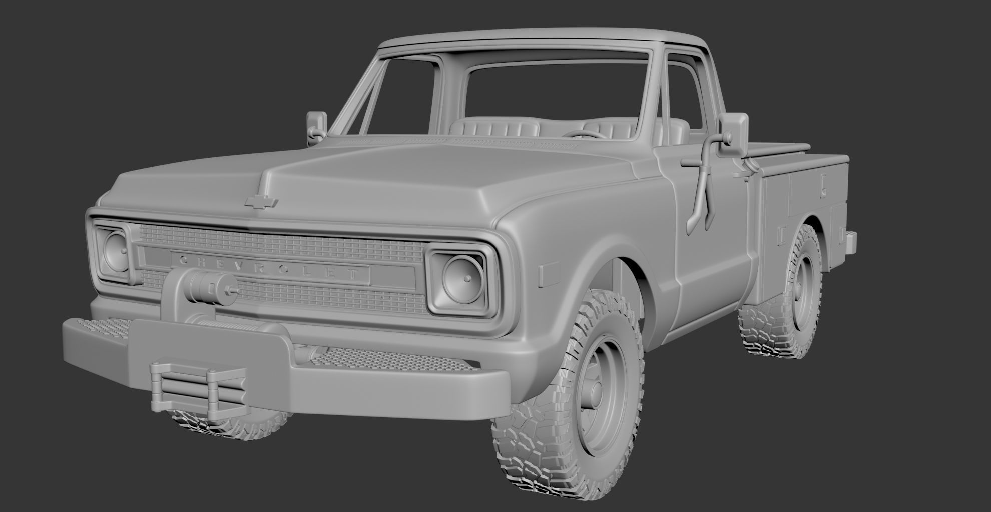 CHEVROLET K20 UTILITY BED 3D print model_7
