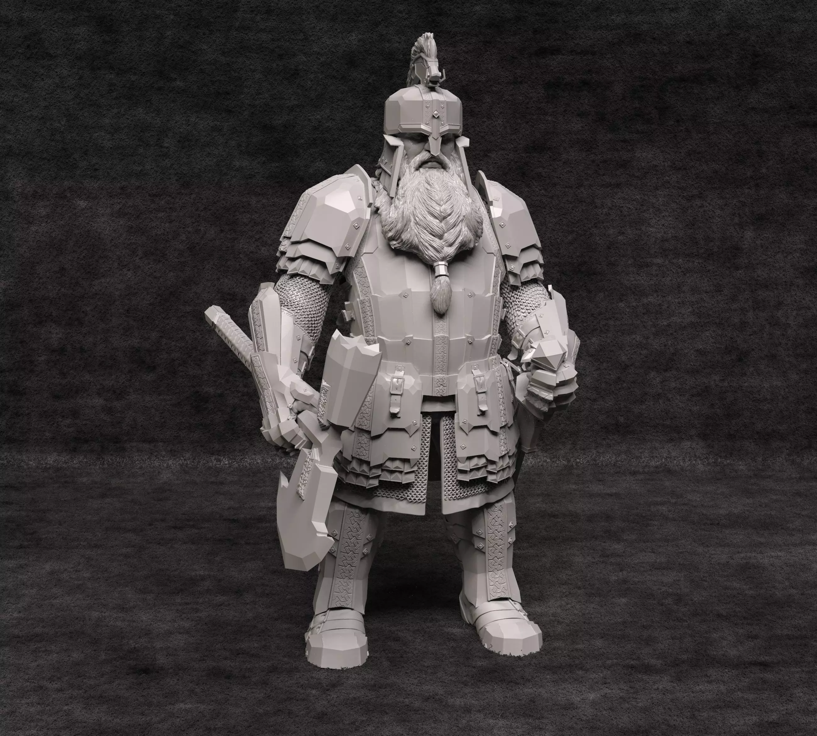 Iron Hill Dwarf Collectable - Presupported 3D print model