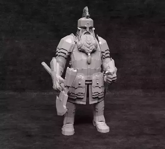 Iron Hill Dwarf Collectable - Presupported 3D print model