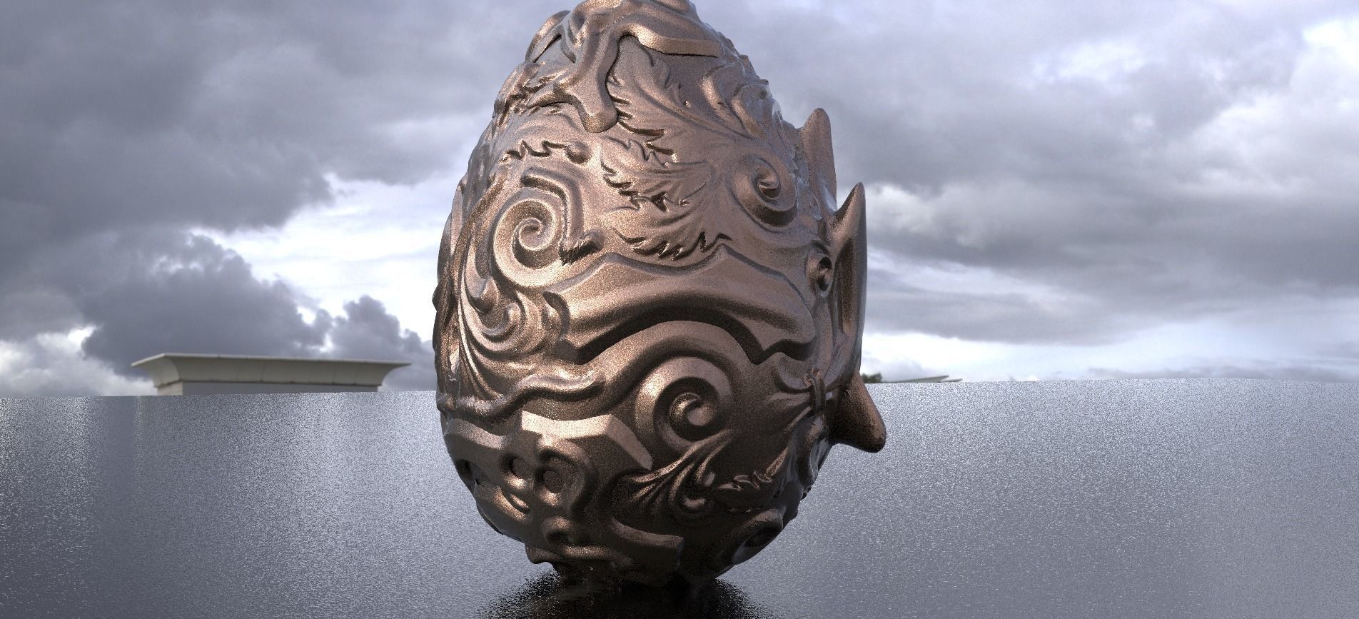 Easter Egg Detailed Burst 3D model_2