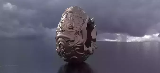 Easter Egg Detailed Burst 3D model