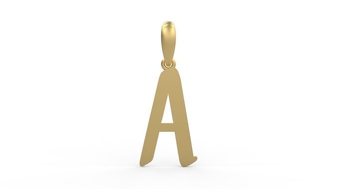 Initial Letters Pendant Solander A 3D print model