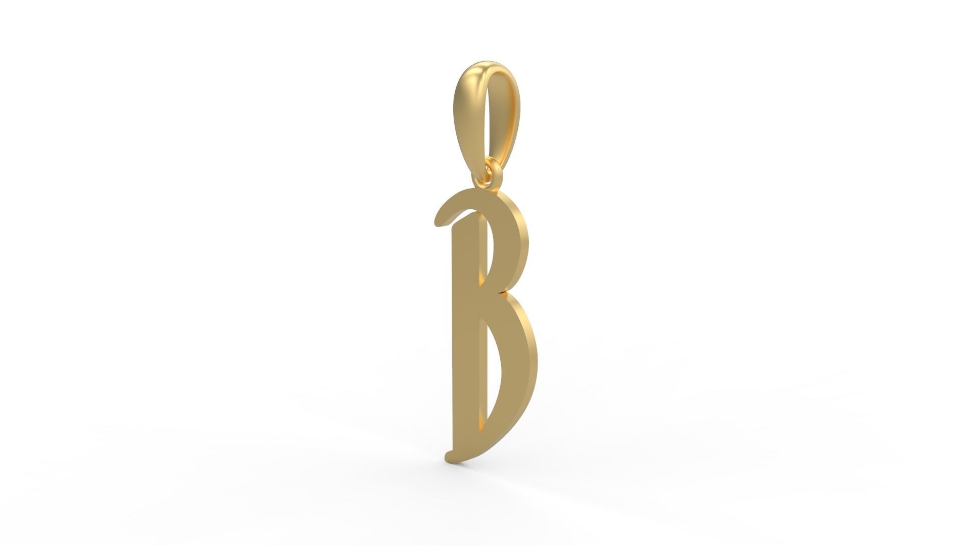 Initial Letters Pendant Solander B 3D print model_1