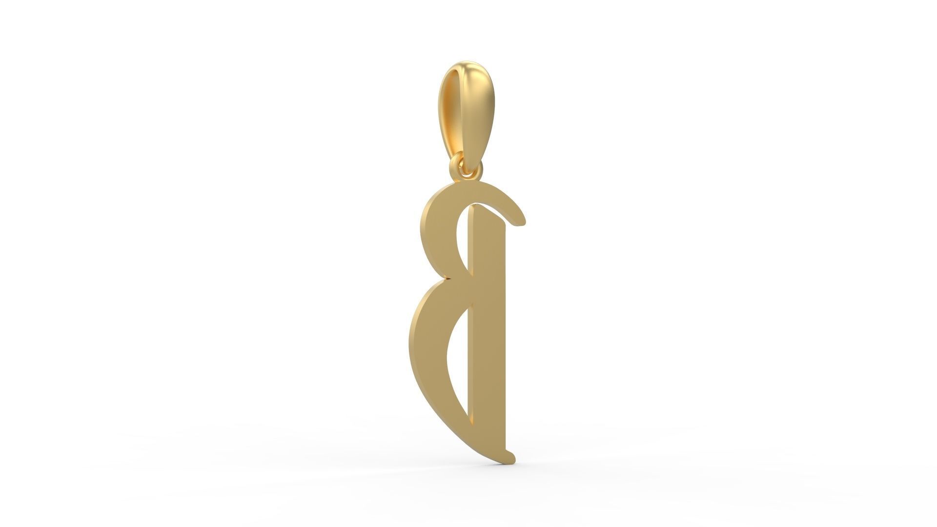 Initial Letters Pendant Solander B 3D print model_3
