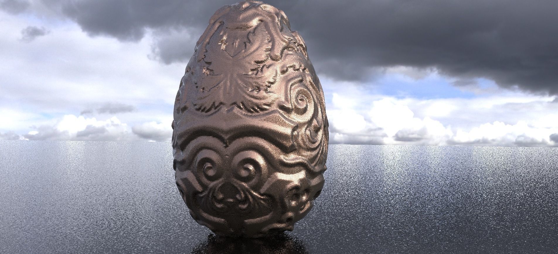 Easter Egg Detailed  3D model_1