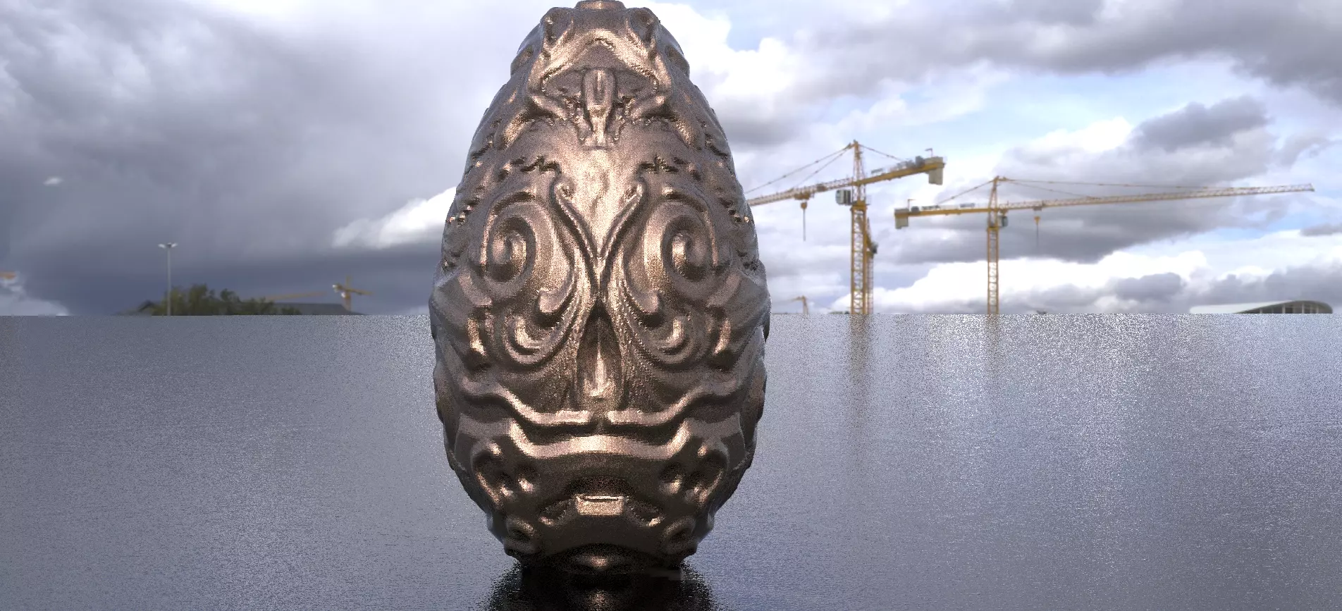 Easter Egg Detailed  3D model_0