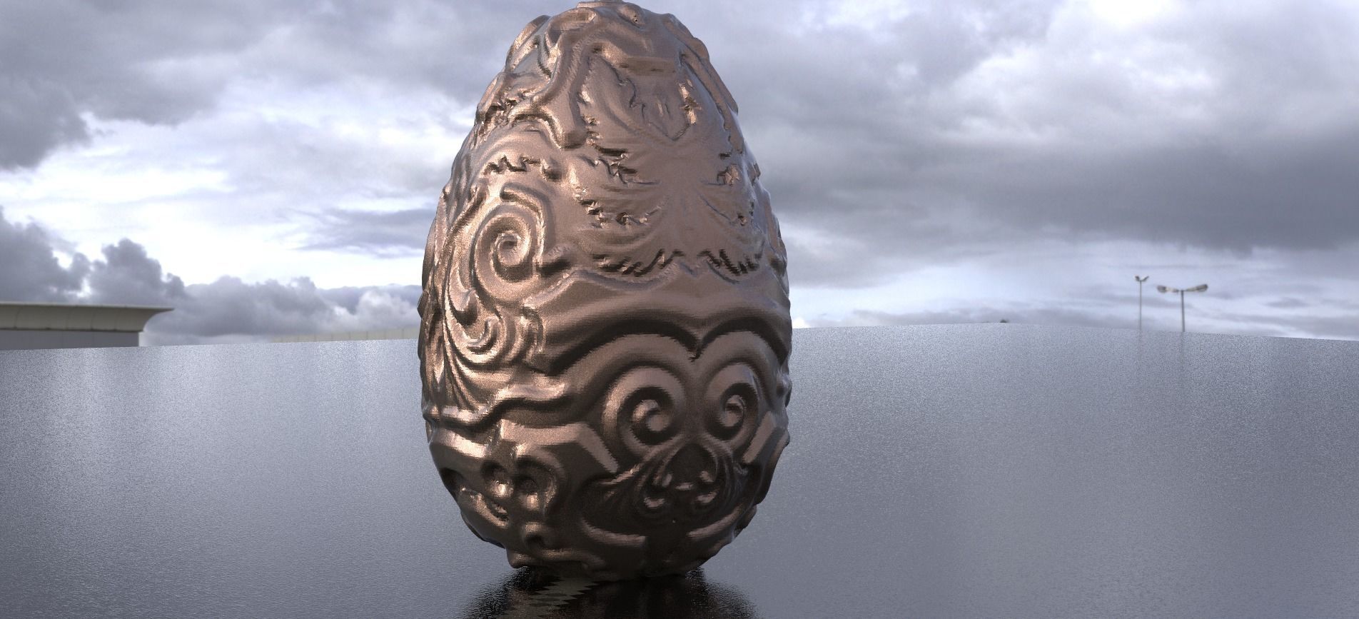 Easter Egg Detailed  3D model_2