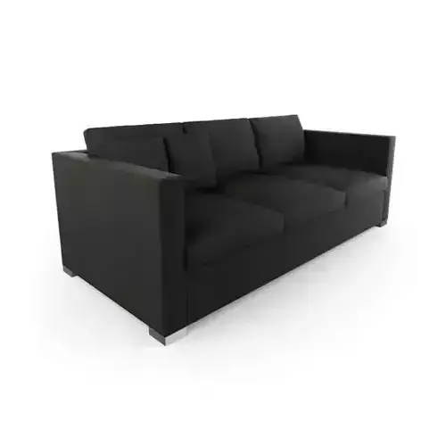Long Black Couch