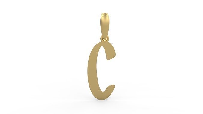 Initial Letters Pendant Solander C 3D print model
