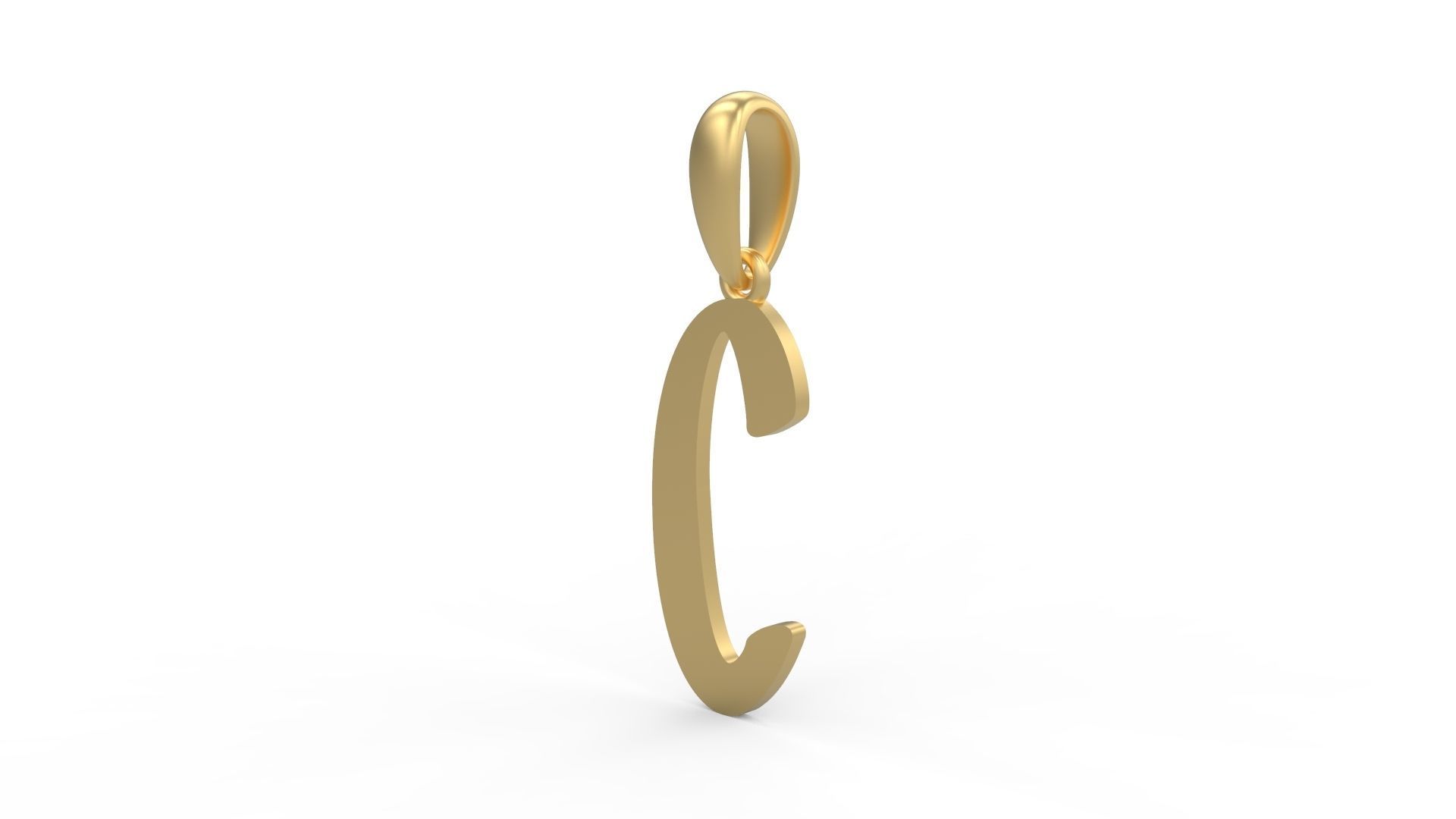 Initial Letters Pendant Solander C 3D print model_1