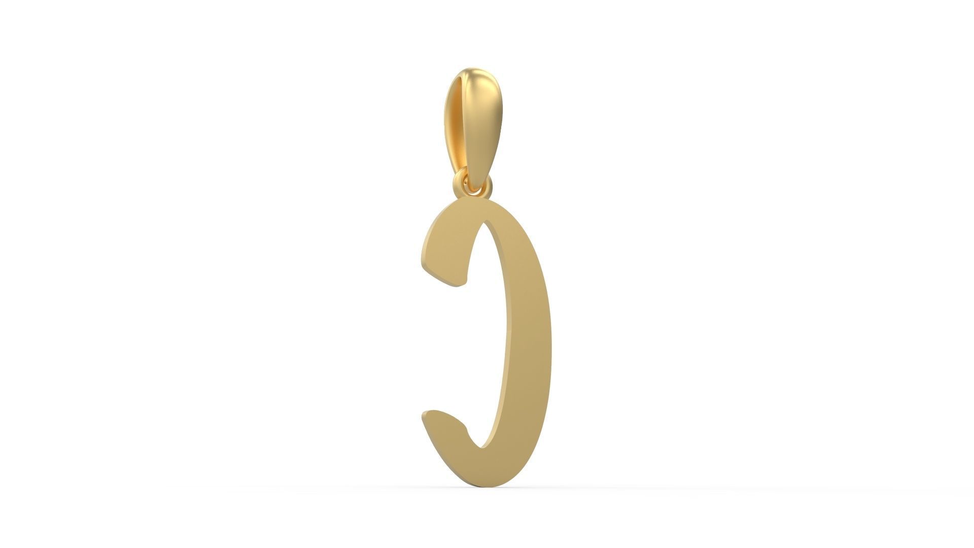 Initial Letters Pendant Solander C 3D print model_3