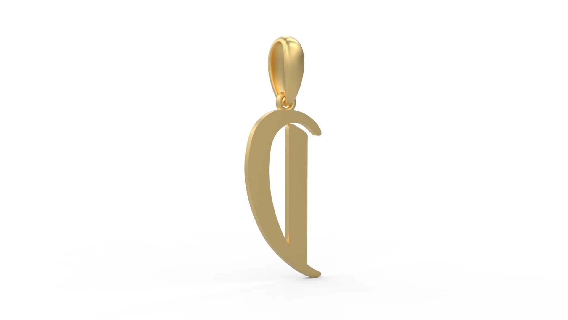 Initial Letters Pendant Solander D 3D print model_3