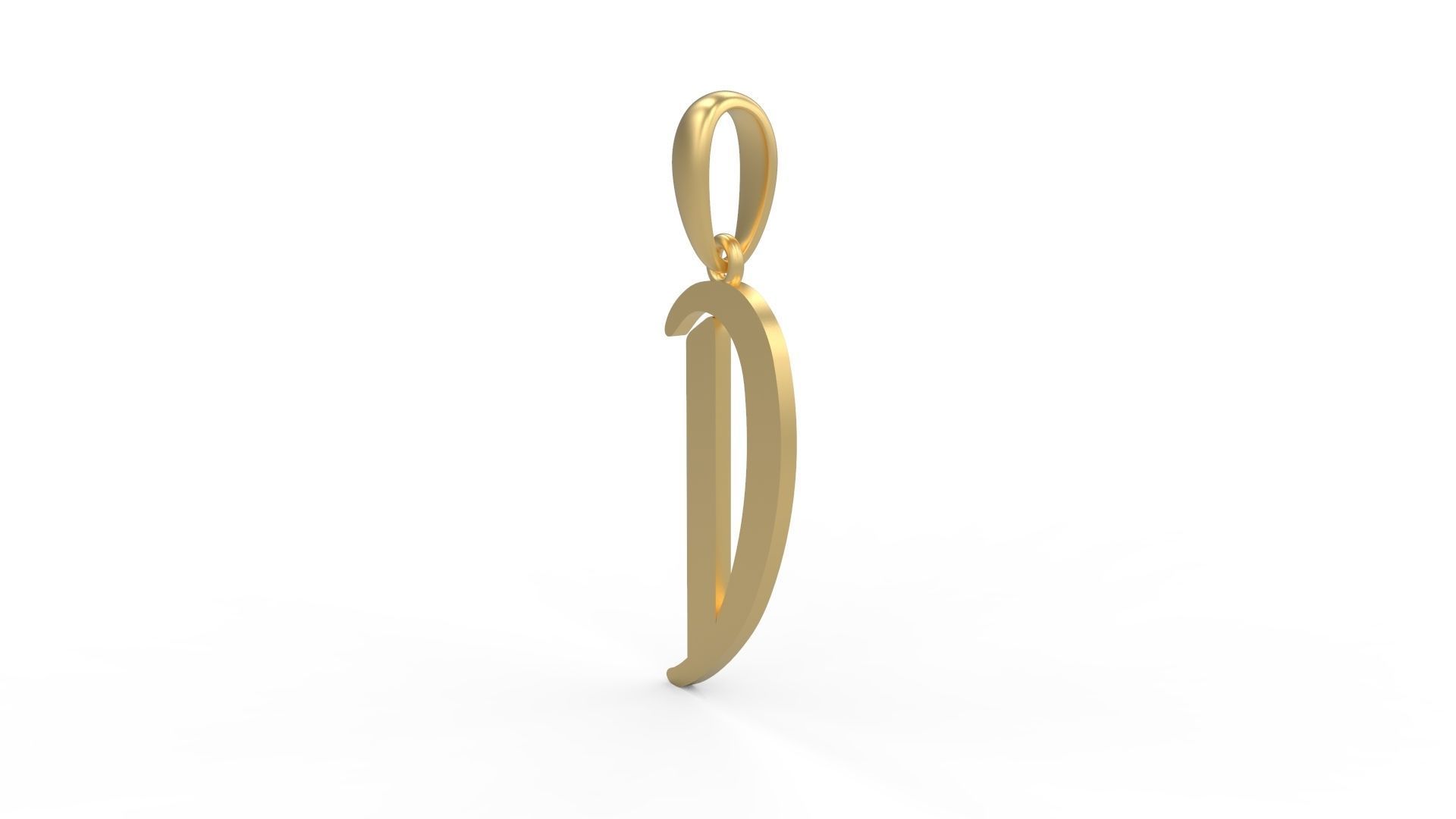 Initial Letters Pendant Solander D 3D print model_1