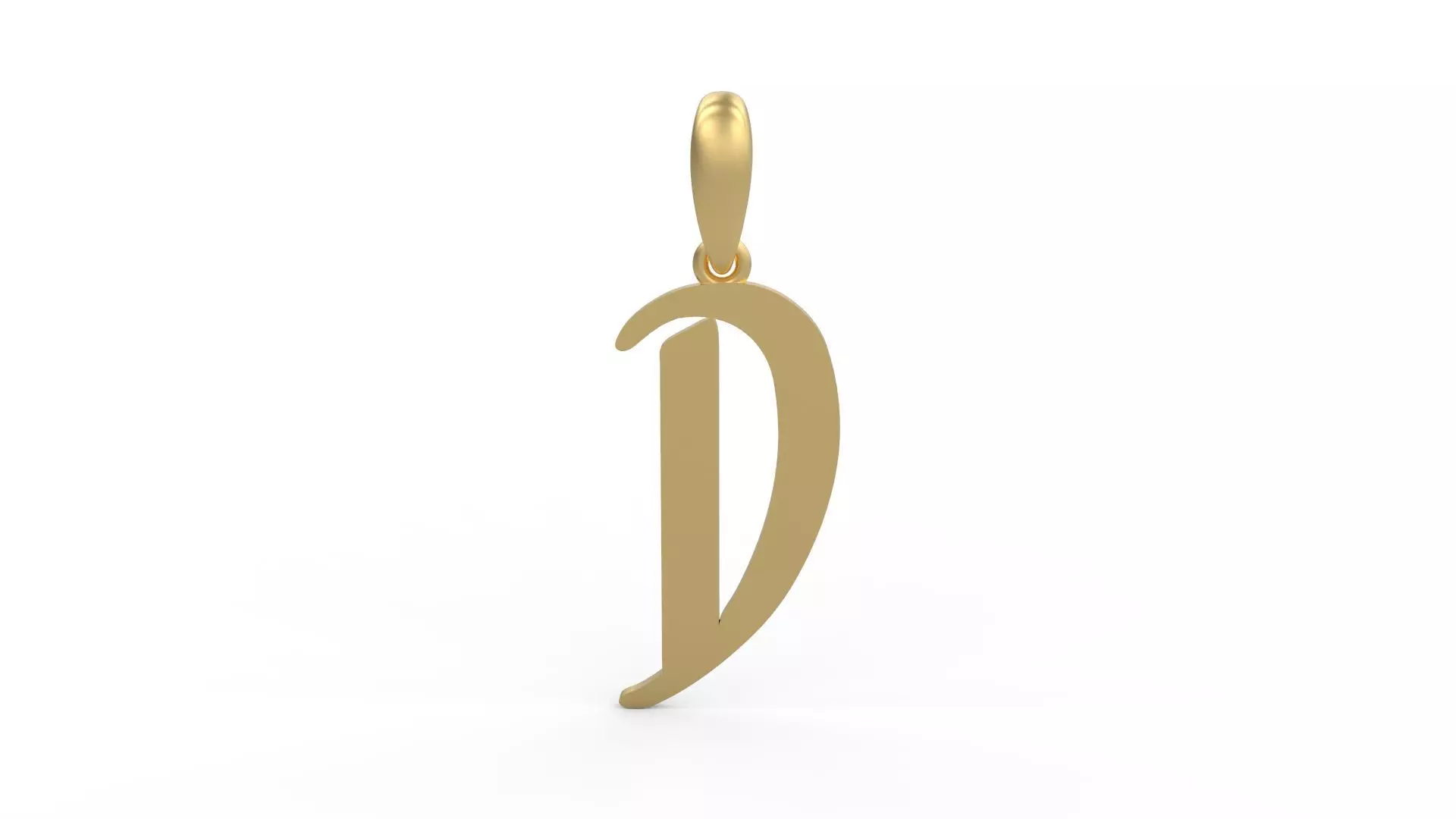 Initial Letters Pendant Solander D 3D print model_0
