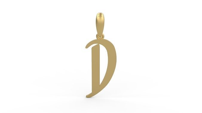 Initial Letters Pendant Solander D 3D print model