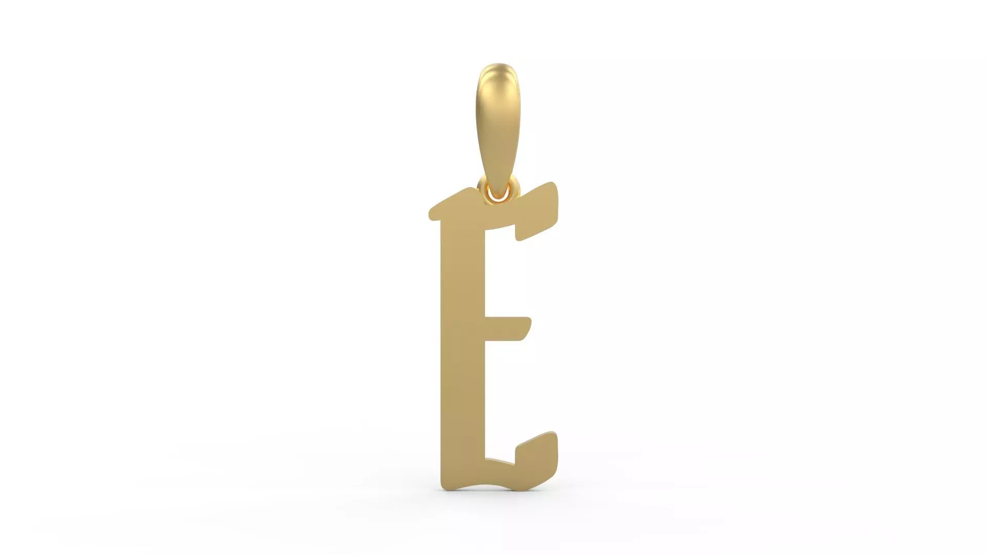Initial Letters Pendant Solander E 3D print model_0