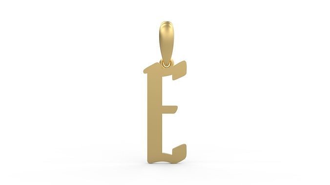 Initial Letters Pendant Solander E 3D print model
