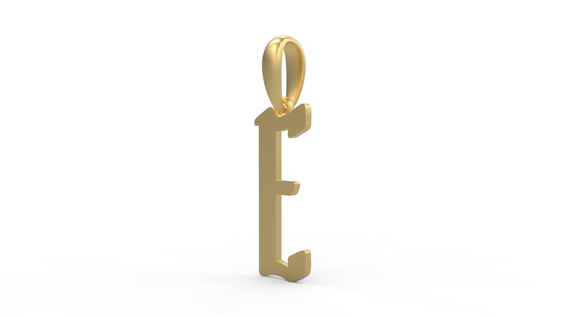 Initial Letters Pendant Solander E 3D print model_1