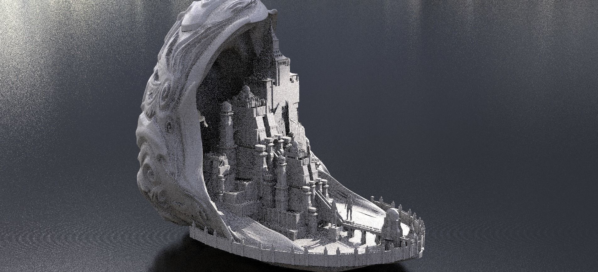 Easter Egg Hidden City 3D model_2