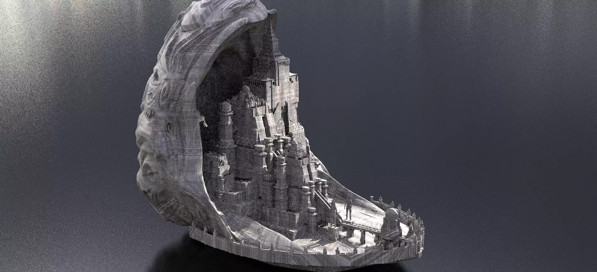 Easter Egg Hidden City 3D model_0