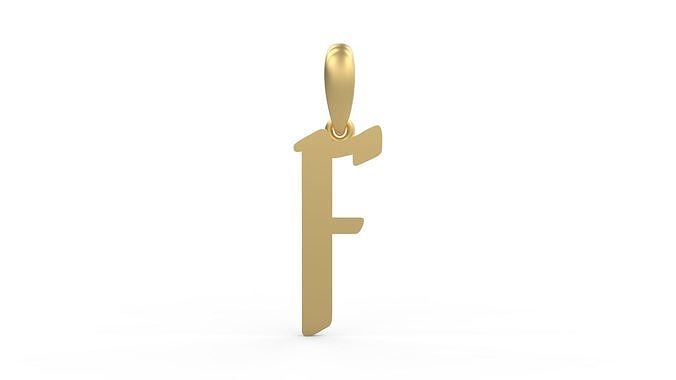 Initial Letters Pendant Solander F 3D print model