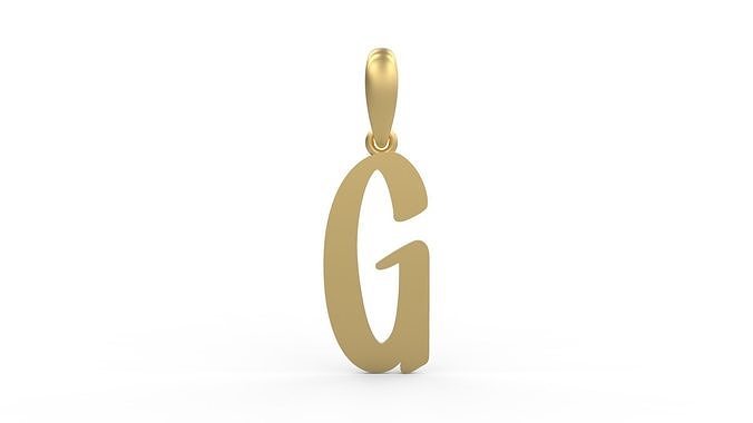 Initial Letters Pendant Solander G 3D print model